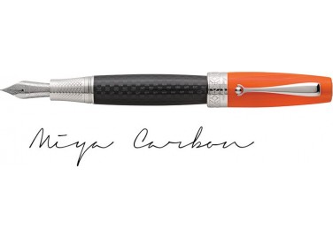Miya Carbon Orange Fountain Pen