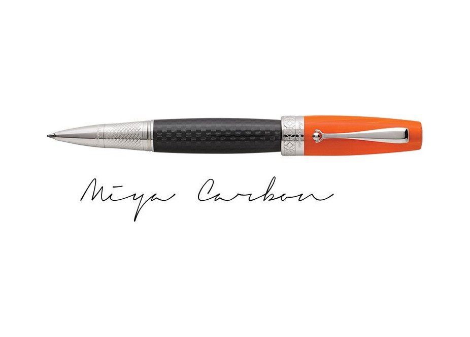 Montegrappa Miya Carbon Orange Rollerball Pen