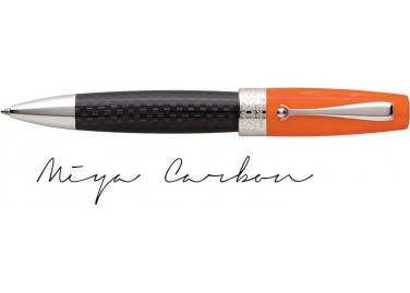 Miya Carbon Orange Ballpoint Pen