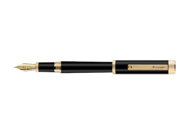 Montegrappa Zero Oro IP, Plumín Acero Inoxidable Estilográfica