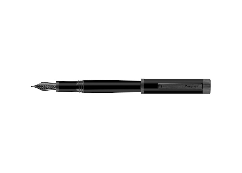 Zero Ultra Black IP, Stainless Steel Nib Fountain Pen