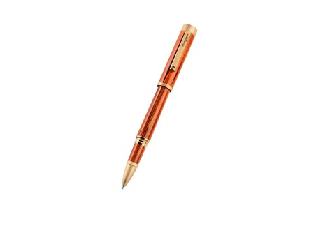 Zero Zodiac Leo, Yellow Gold IP 14k Steel, Rollerball Pen