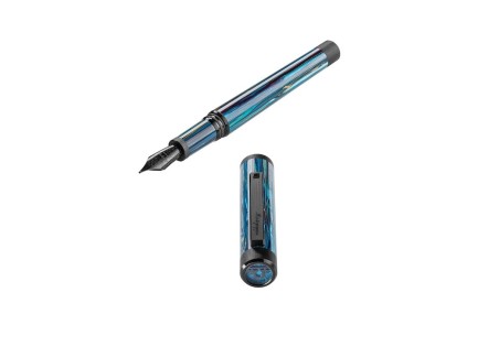 Zero Zodiac Libra, IP Ultra Black, Steel Nib Fountain Pen