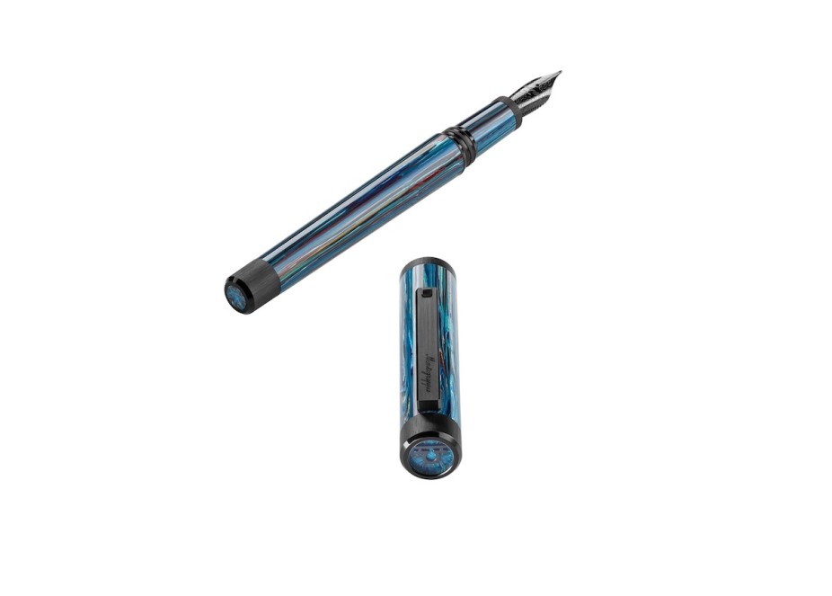 Zero Zodiac Libra, IP Ultra Black, Steel Nib Fountain Pen