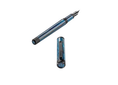 Zero Zodiac Libra, IP Ultra Black, Steel Nib Fountain Pen