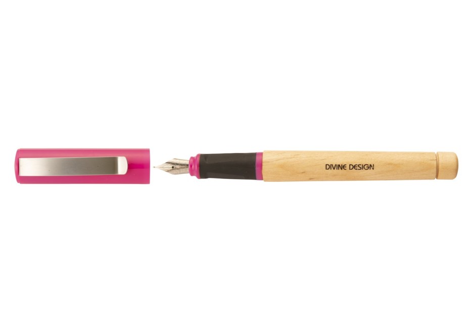INX Maple Wood Pink Fountain Pen