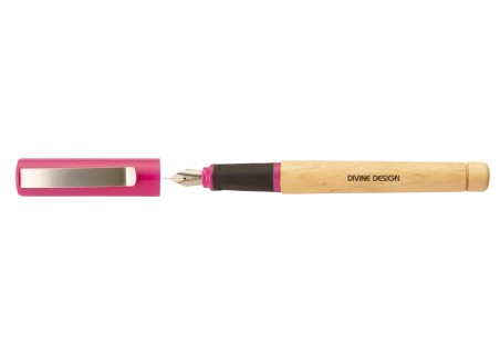 Divine Design INX Maple Wood Pink Fountain Pen