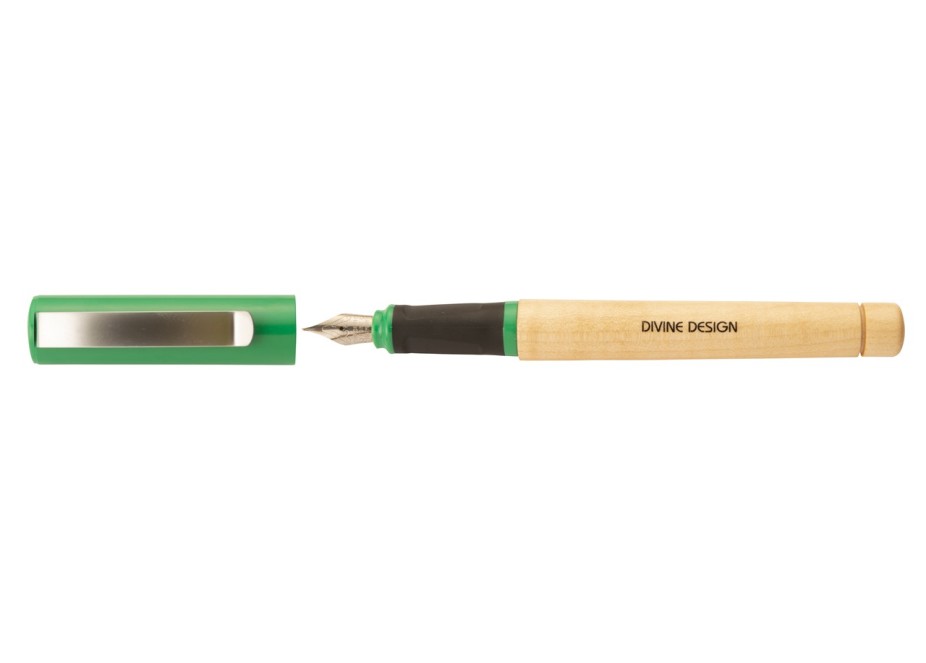 INX Maple Wood Green Fountain Pen