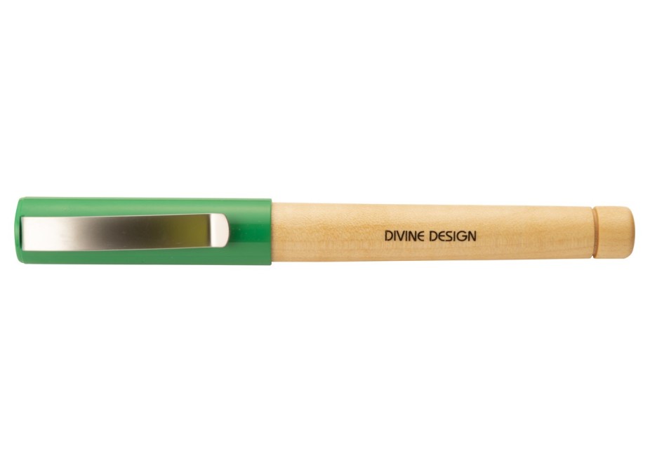 Divine Design INX Maple Wood Green Fountain Pen