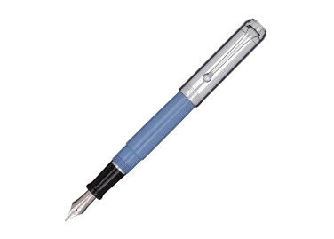 Aurora Talentum Chrome Cap Blue Fountain Pen