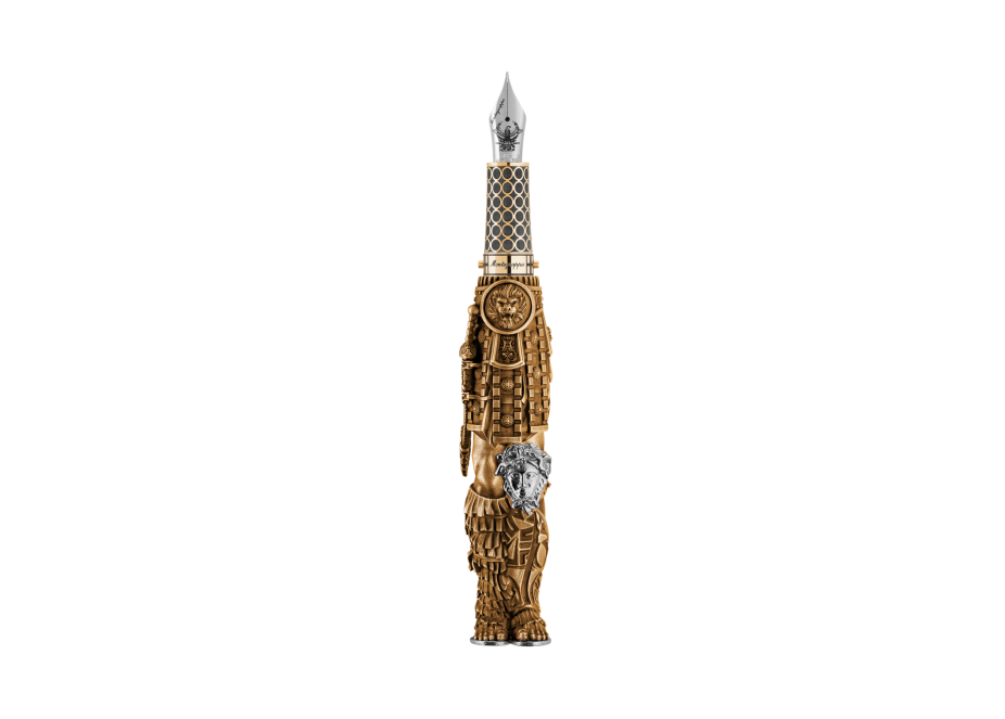 Montegrappa Gladiator 18K Gold Italian Idol Fountain Pen Fontana Penna fontanapenna.com