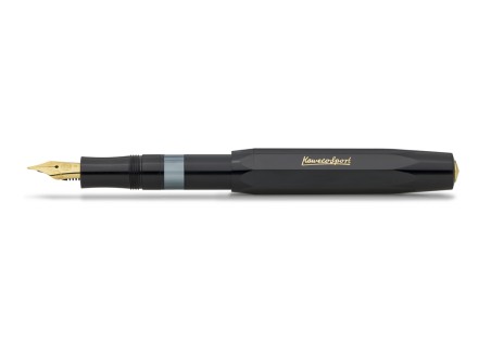 Kaweco Piston Sport Classic Black/Gold Fountain Pen Fontana Penna fontanapenna.com