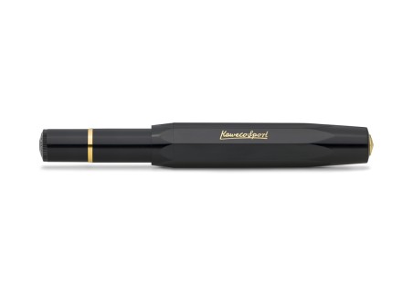 Kaweco Piston Sport Classic Black/Gold Fountain Pen Fontana Penna fontanapenna.com
