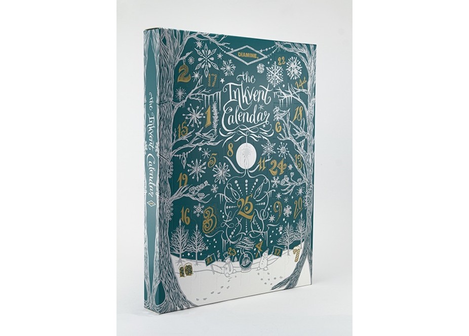 Diamine Inkvent Teal Edition Winter Calendar 2025 Fontana Penna fontanapenna.com