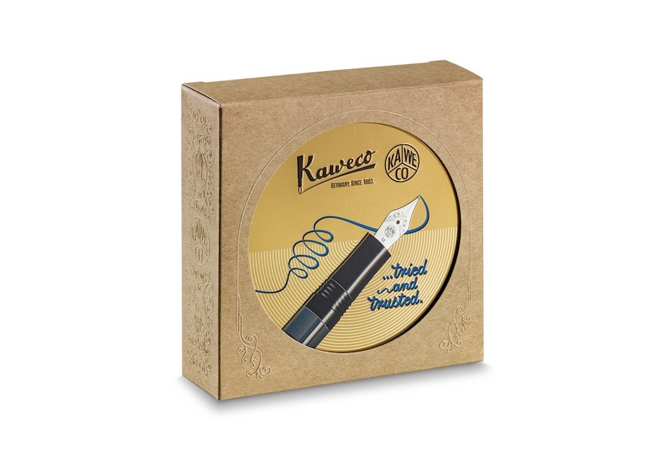 Kaweco PISTON AL SPORT Navy/Gold Fountain Pen Fontana Penna fontanapenna.com