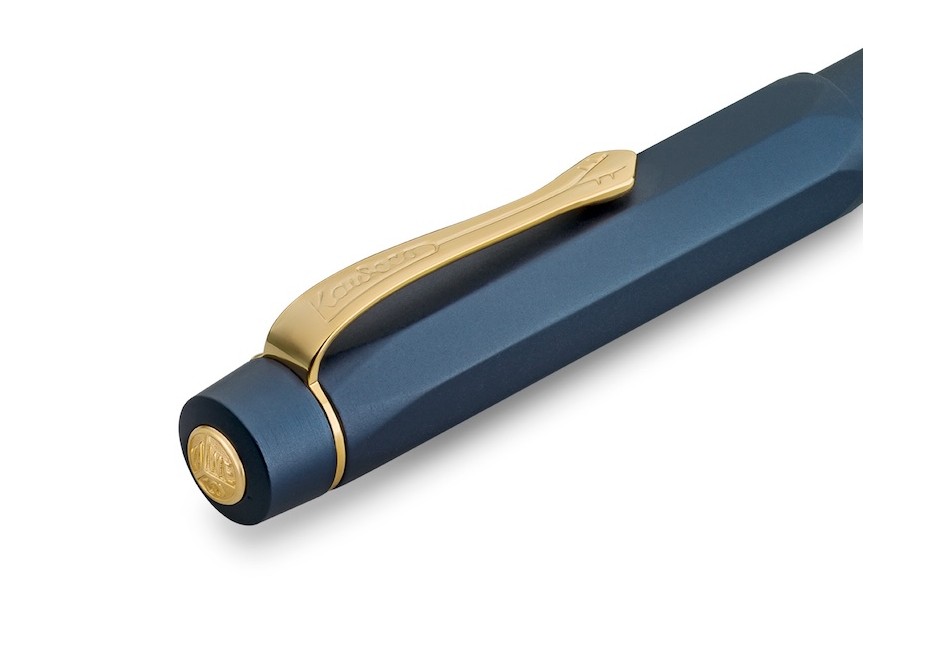 Kaweco PISTON AL SPORT Navy/Gold Fountain Pen Fontana Penna fontanapenna.com
