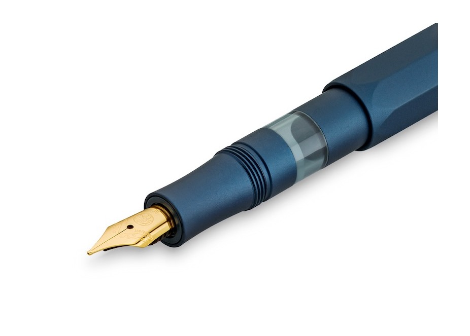 Kaweco PISTON AL SPORT Navy/Gold Estilográfica Fontana Penna fontanapenna.com