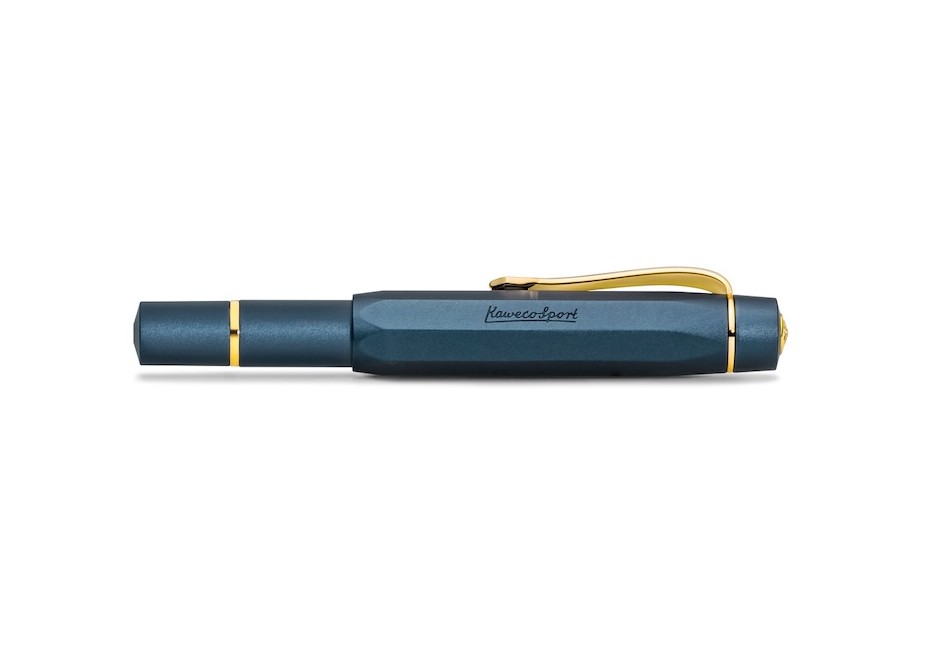 Kaweco PISTON AL SPORT Navy/Gold Estilográfica Fontana Penna fontanapenna.com