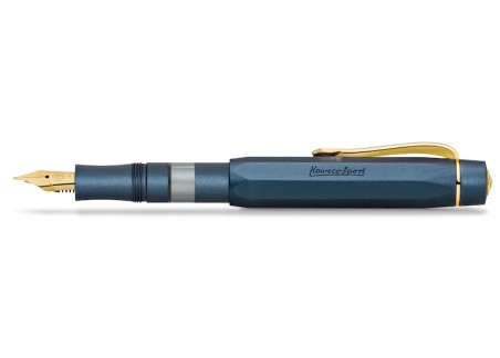 Kaweco PISTON AL SPORT Navy/Gold Estilográfica Fontana Penna fontanapenna.com