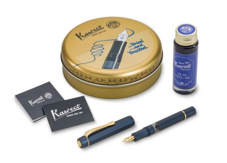 Kaweco PISTON AL SPORT Navy/Gold Estilográfica Fontana Penna fontanapenna.com