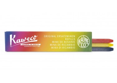 Kaweco Pencil Lead Refill All-Purpose 5.6 mm (5.6 x 80 mm) Mix 3 Colour leads, 3 pcs/box - blue, red and yellow