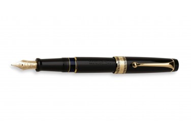 Aurora Optima Resin Black Gold Fountain Pen