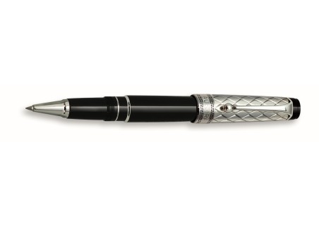 Optima Riflessi Sterling Silver & Black Rollerball pen