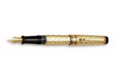 Aurora Optima Riflessi Gold Cap & Gold Barrel Fountain pen
