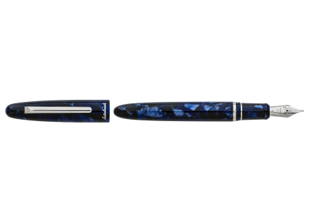 Estie E146 Cobalt Silver Trim Fountain Pen
