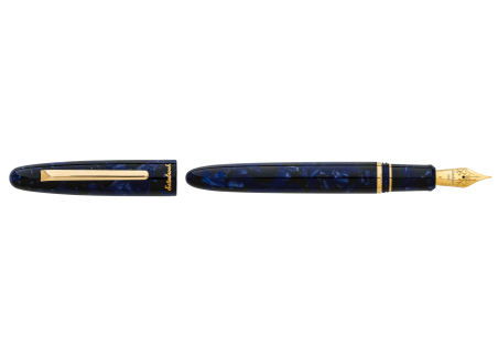 Estie E156 Cobalt Gold Trim Fountain Pen