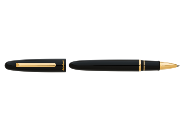 Estie E117 Ebony Black Gold Rollerball Pen