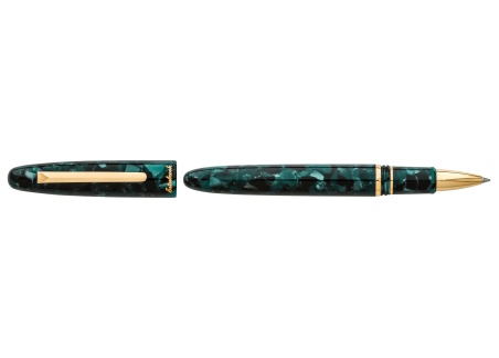 Estie E177 Evergreen Gold Trim Rollerball Pen