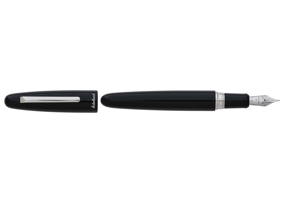 Esterbrook Estie OS "Oversized" E166 Ebony Black Silver Trims Fountain Pen