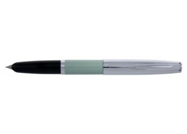 Aurora Duocart Gold Steel Hooded Nib Light Green Fontain Pen