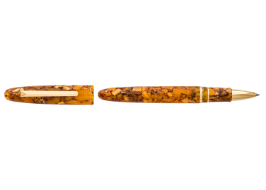 Estie E427 Honeycomb Gold Trim Rollerball Pen