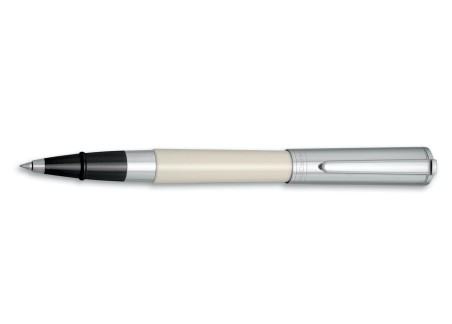 TU Metal Cap Chrome Ivory Rollerball Pen
