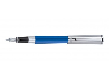 Aurora TU Metal Cap Chrome Blue Fountain Pen