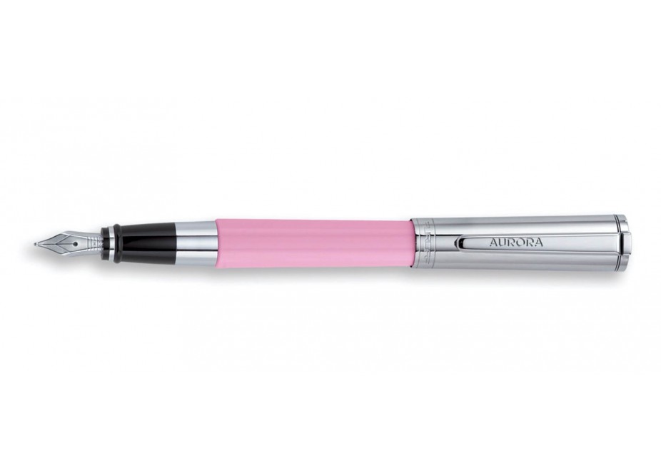 Aurora TU Metal Cap Chrome Pink Fountain Pen