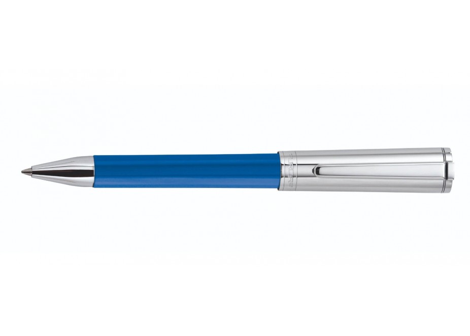 TU Metal Cap Chrome Blue Ballpoint Pen