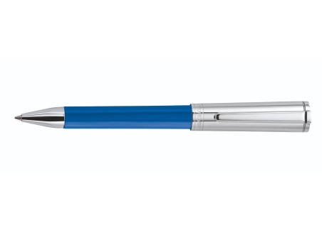 TU Metal Cap Chrome Blue Ballpoint Pen