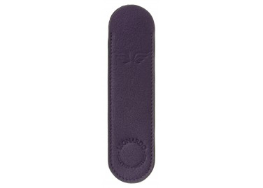 Leonardo Purple Leather Pen Holder