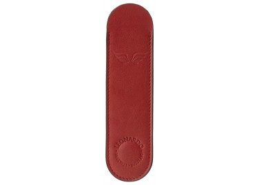 Leonardo Officina Italiana Red Leather Pen Holder