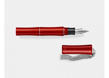 Bamboo Lipstick Red Fountain Pen