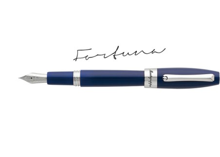 Fortuna Palladium & Blue Fountain Pen